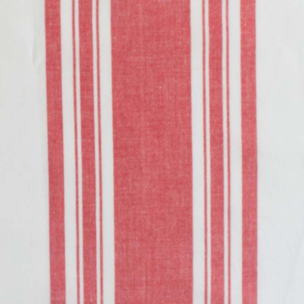 Farmhouse Stripe on White Homespun Fabric CoCo B. Kitchen & Home