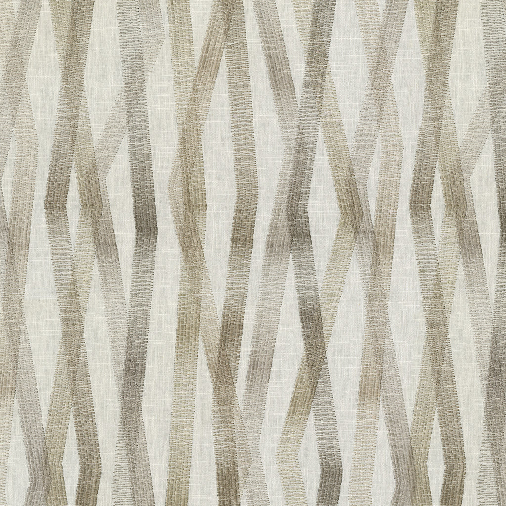 Tissu D'ameublement Schumacher Orwell / Sable - Chevron Zig Zag - 11 Yards