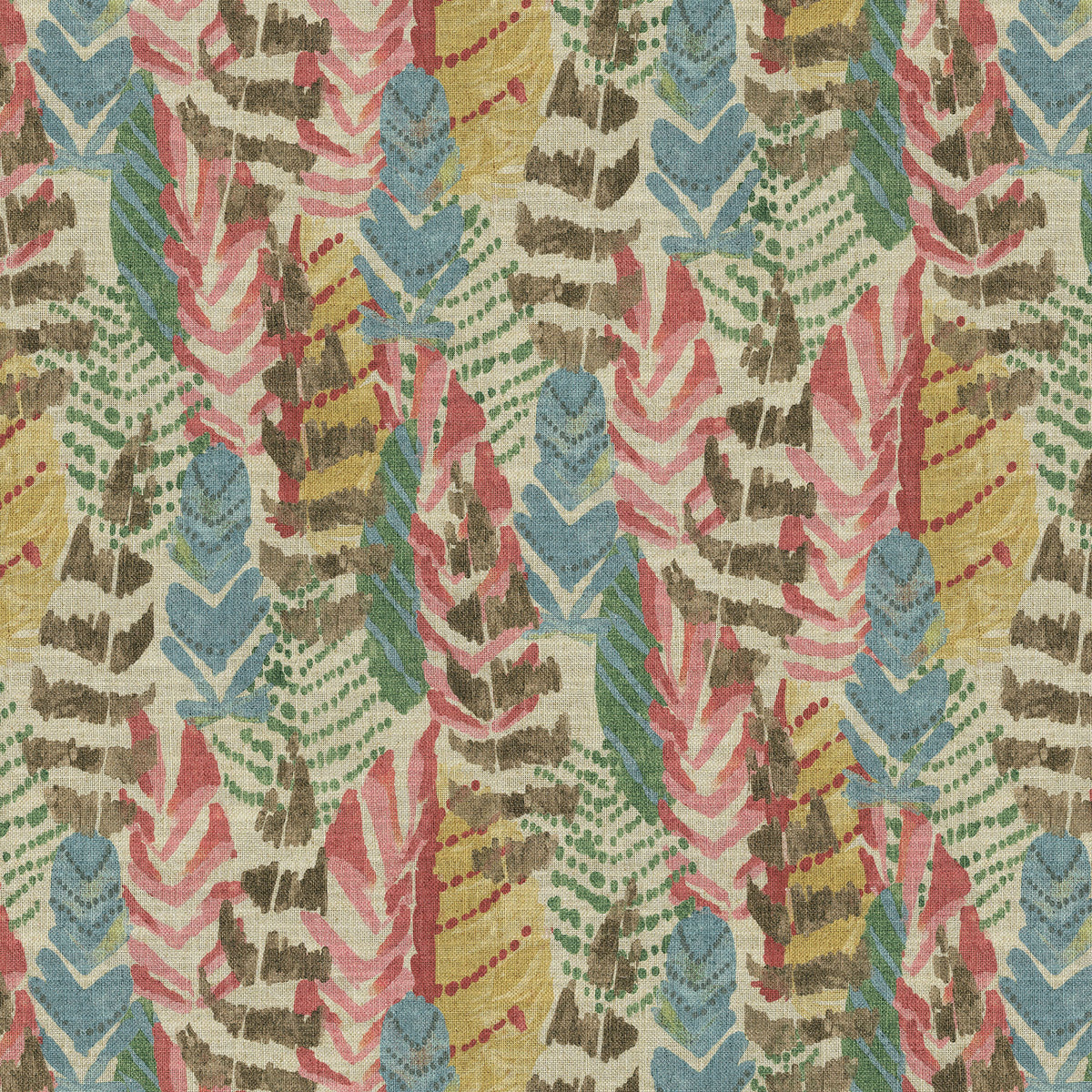 P/K Lifestyles Leaf Plumes - Bloom 472570 Upholstery Fabric