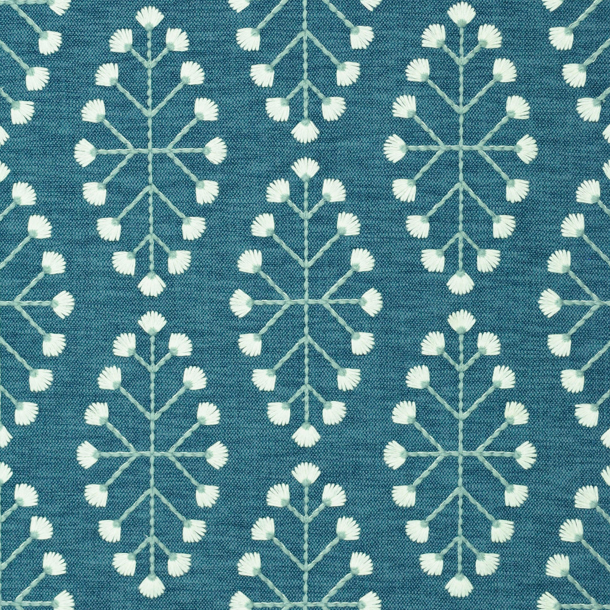 P/K Lifestyles Allium Embroidery - Delft 472981 Fabric Swatch