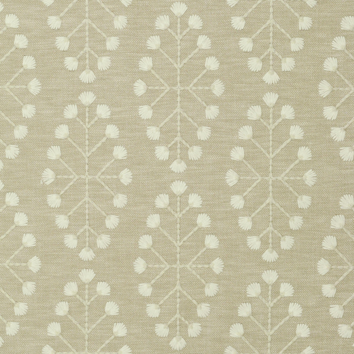 P/K Lifestyles Allium Embroidery - Twine 472983 Fabric Swatch