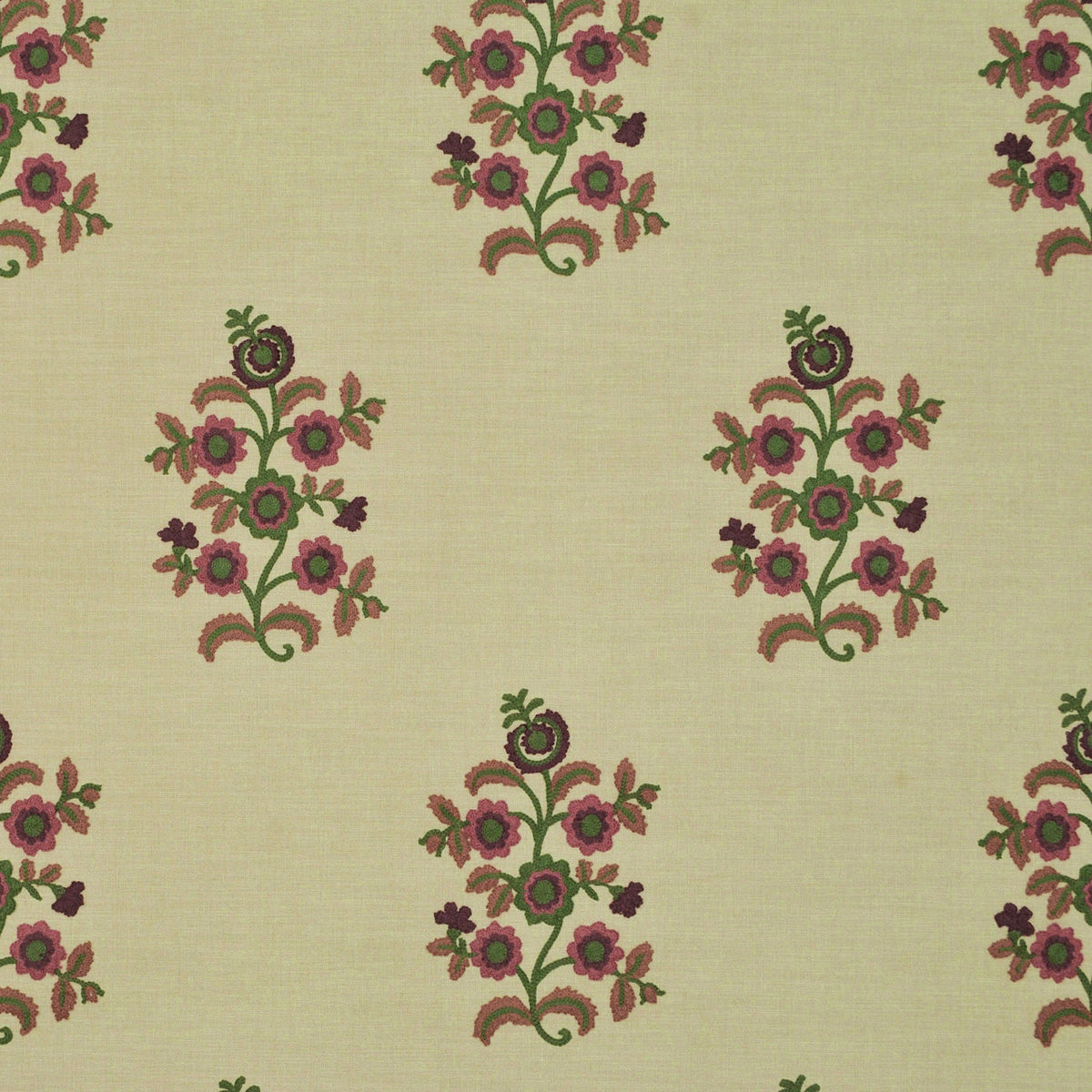 Villa D'Ascoli Amman Embroidery - Mulberry 570160 Upholstery Fabric