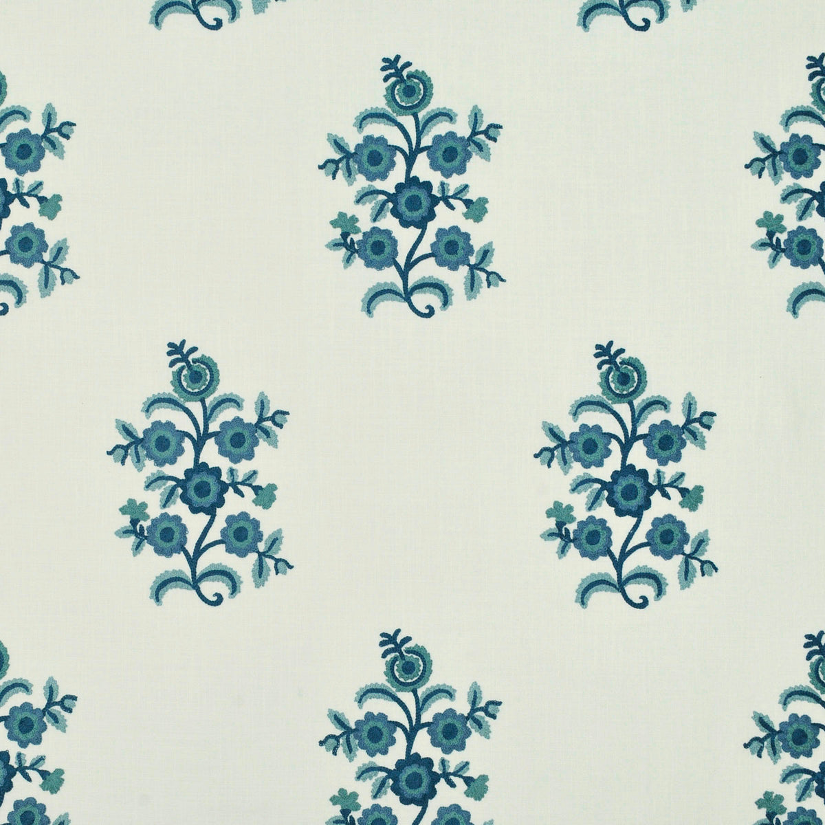 Villa D'Ascoli Amman Embroidery - Porcelain 570162 Fabric Swatch