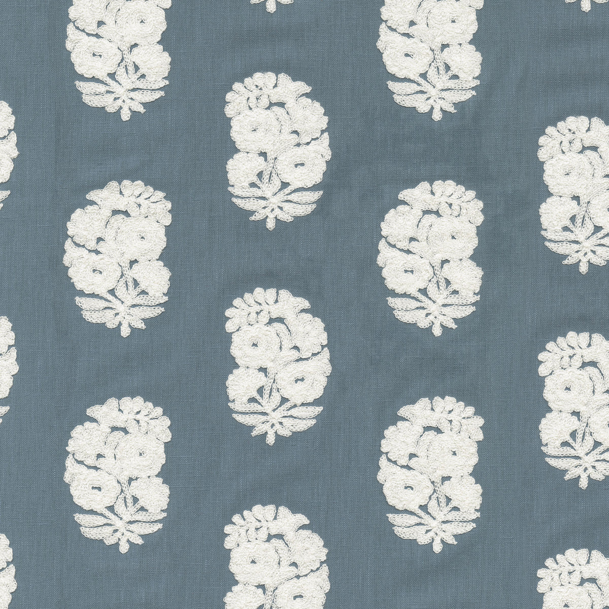 P/K Lifestyles Bodhi Embroidery - Cornflower 471720 Fabric Swatch