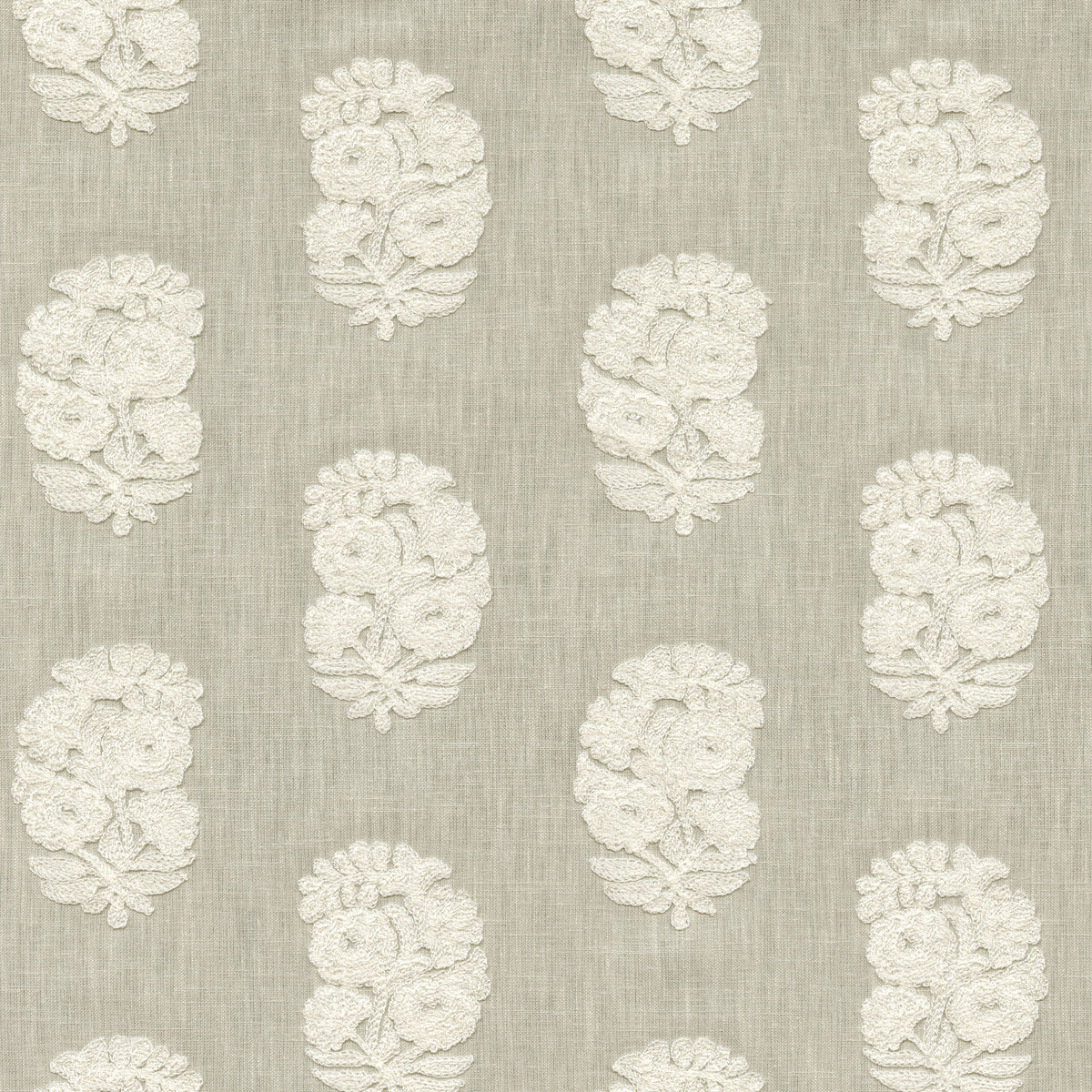 P/K Lifestyles Bodhi Embroidery - Flax 471724 Fabric Swatch