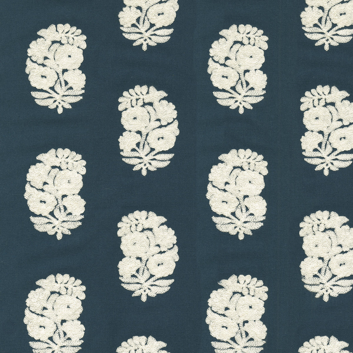 P/K Lifestyles Bodhi Embroidery - Indigo 471721 Fabric Swatch