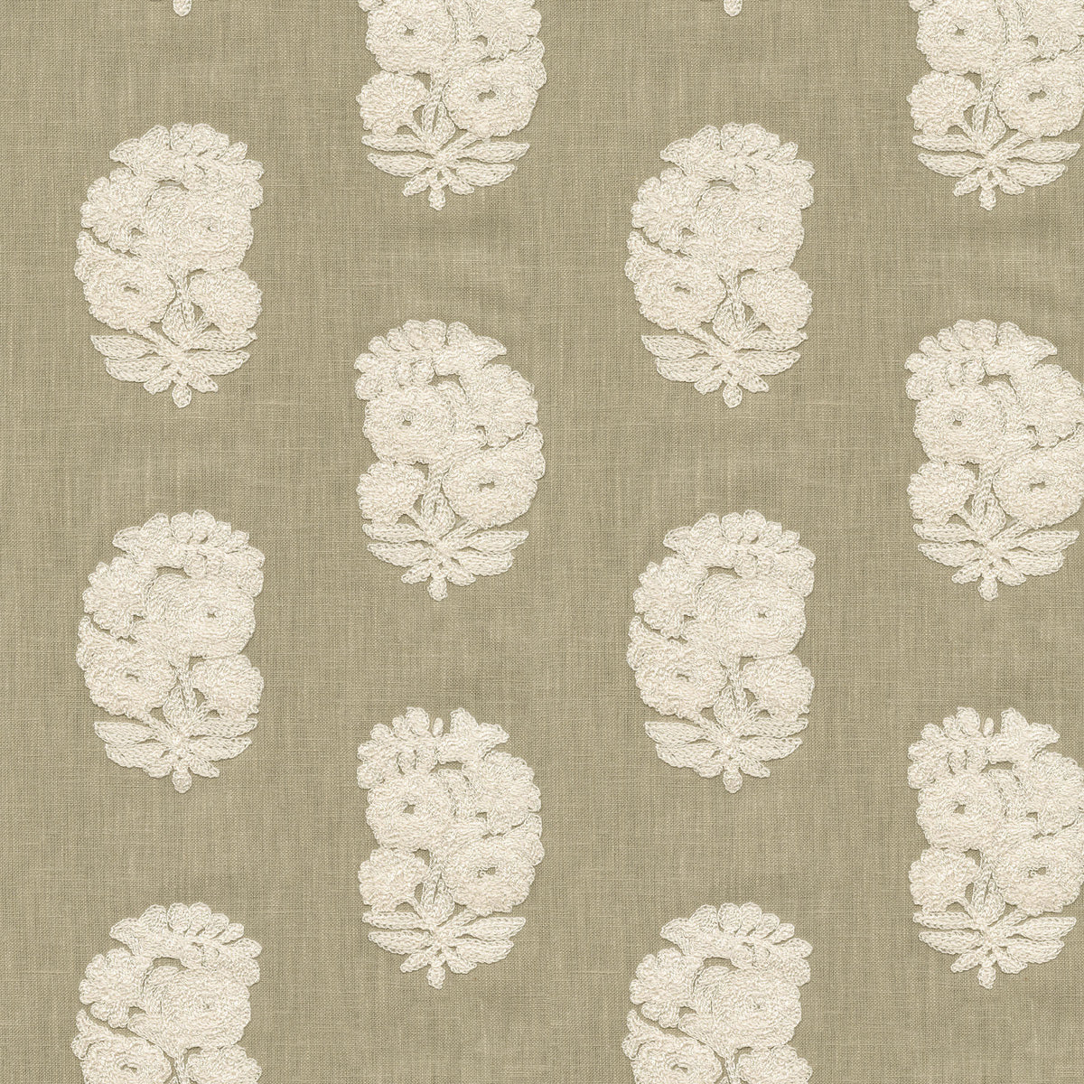 P/K Lifestyles Bodhi Embroidery - Linen 471723 Fabric Swatch