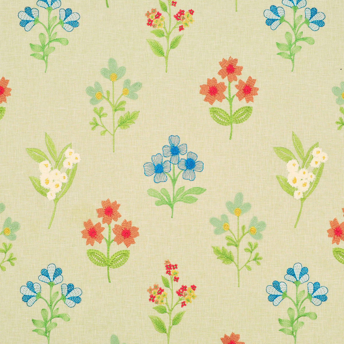P/K Lifestyles Bouquet Embroidery - Springtime 480871 Fabric Swatch