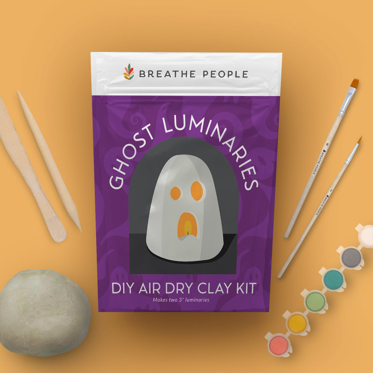 Breathe People Air Dry Clay Kit - Ghost Luminary