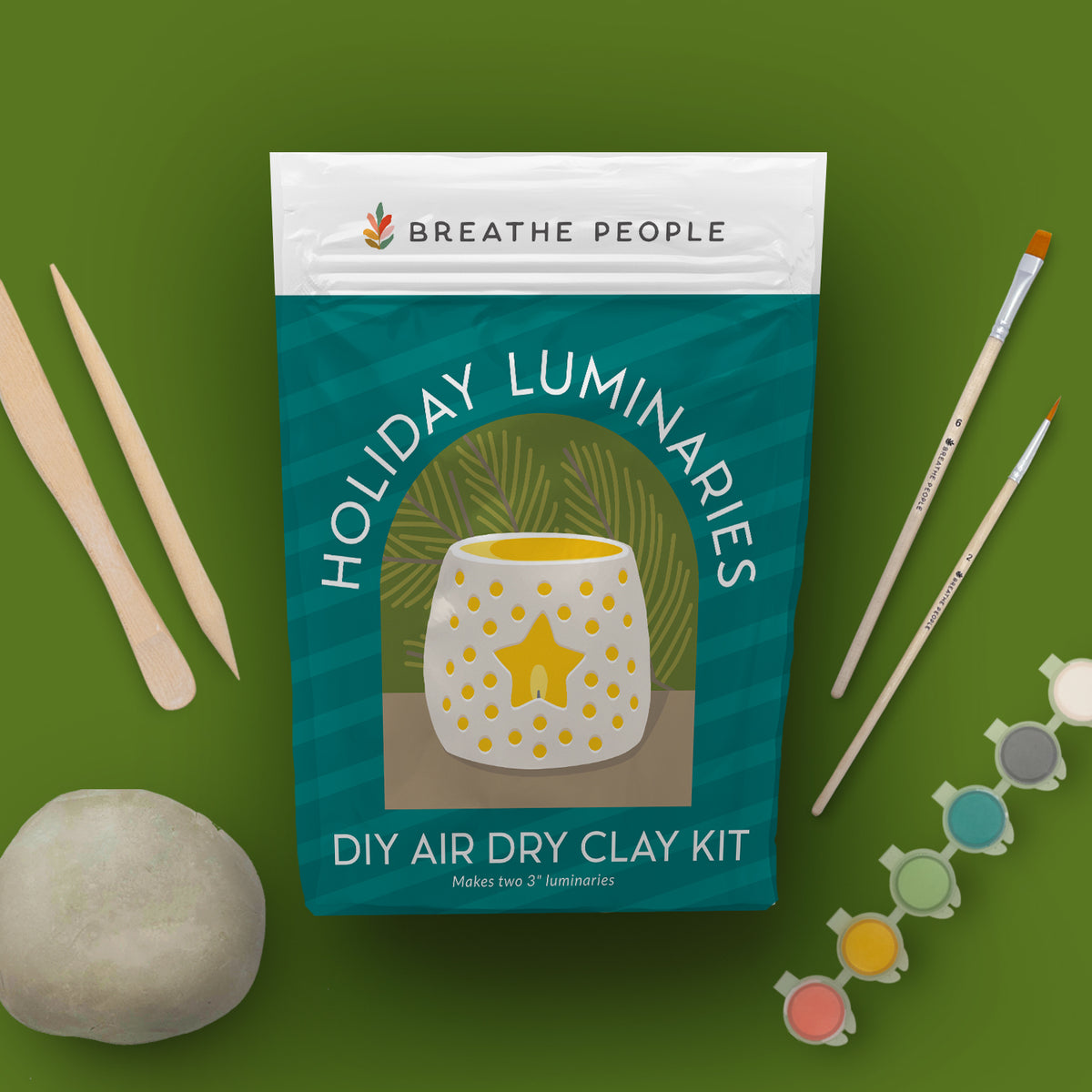 Breathe People Air Dry Clay Kit - Holiday Luminary