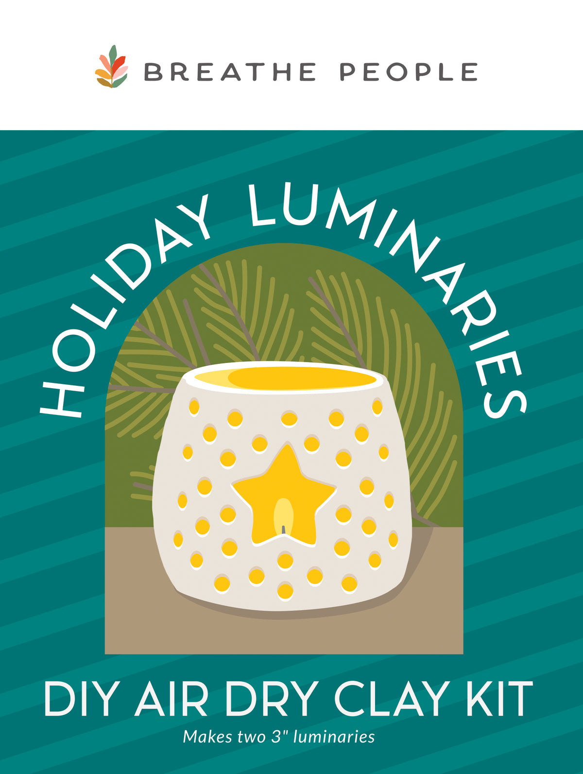 Breathe People Air Dry Clay Kit - Holiday Luminary