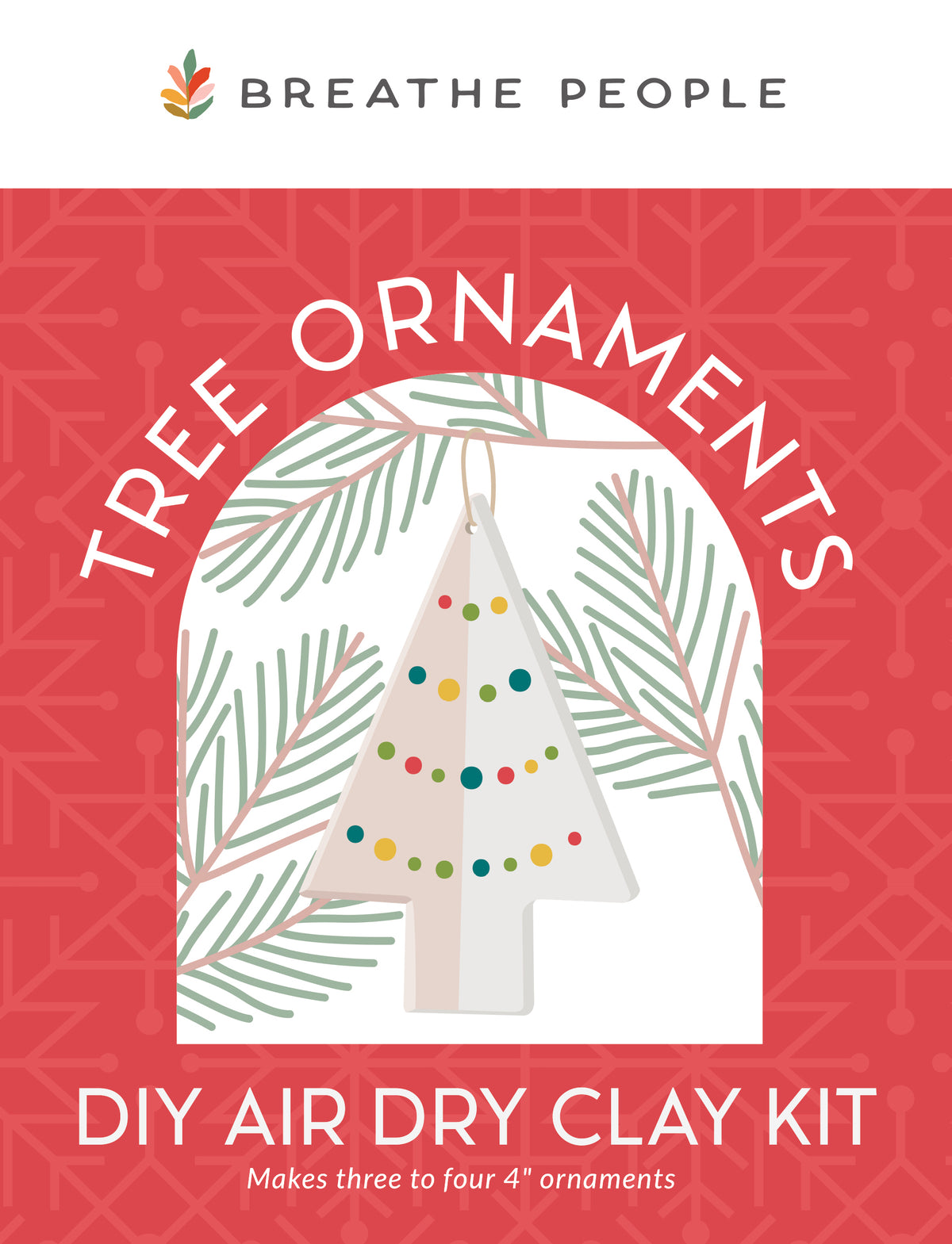 Breathe People Air Dry Clay Kit - Holiday Ornaments