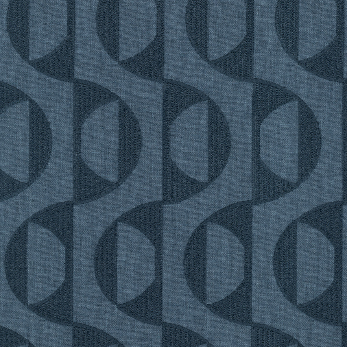 P/K Lifestyles Calder Embroidery - Indigo 472122 Fabric Swatch