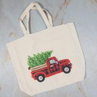 Tote Bag - Faux Yarn Truck and Tree