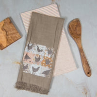 Tea Towel Set of 2 - Chicken Squares