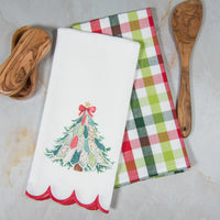 Tea Towel Set of 2 - Patchwork Bright Tree