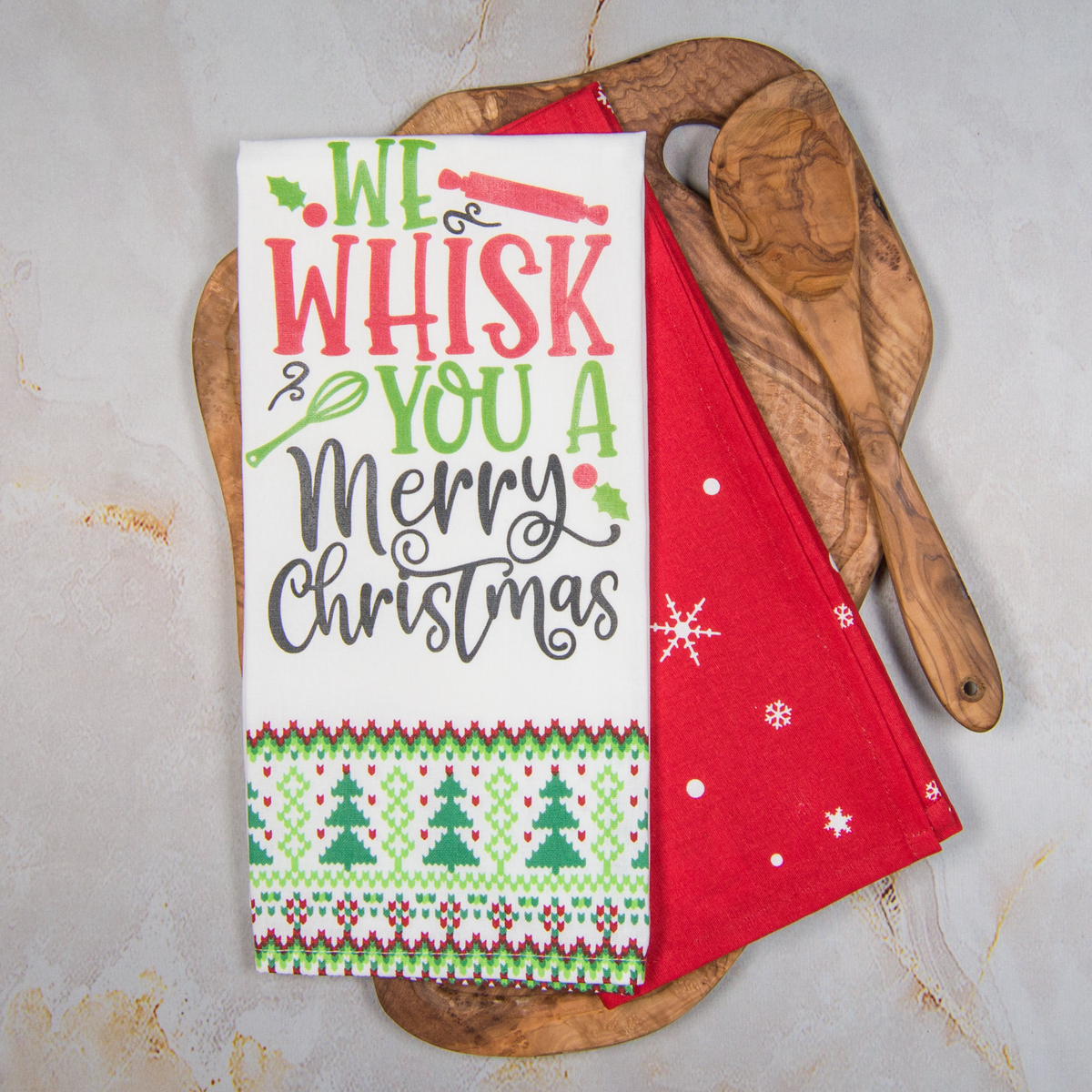 Lot de 2 torchons - Chauves-souris noires