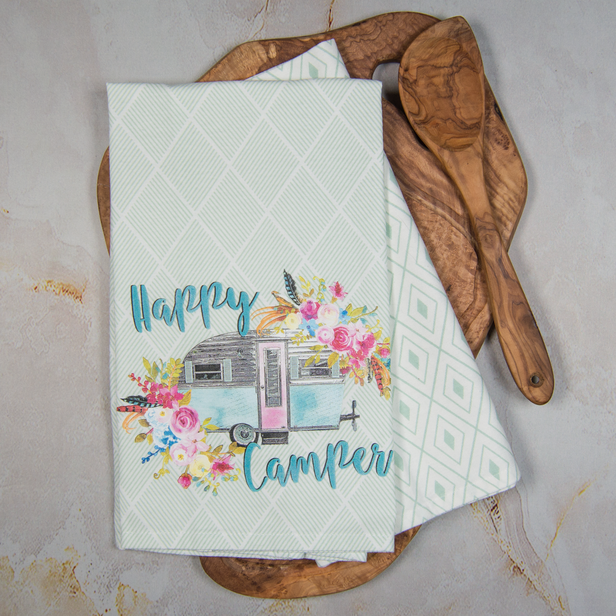 Lot de 2 torchons - Chauves-souris noires