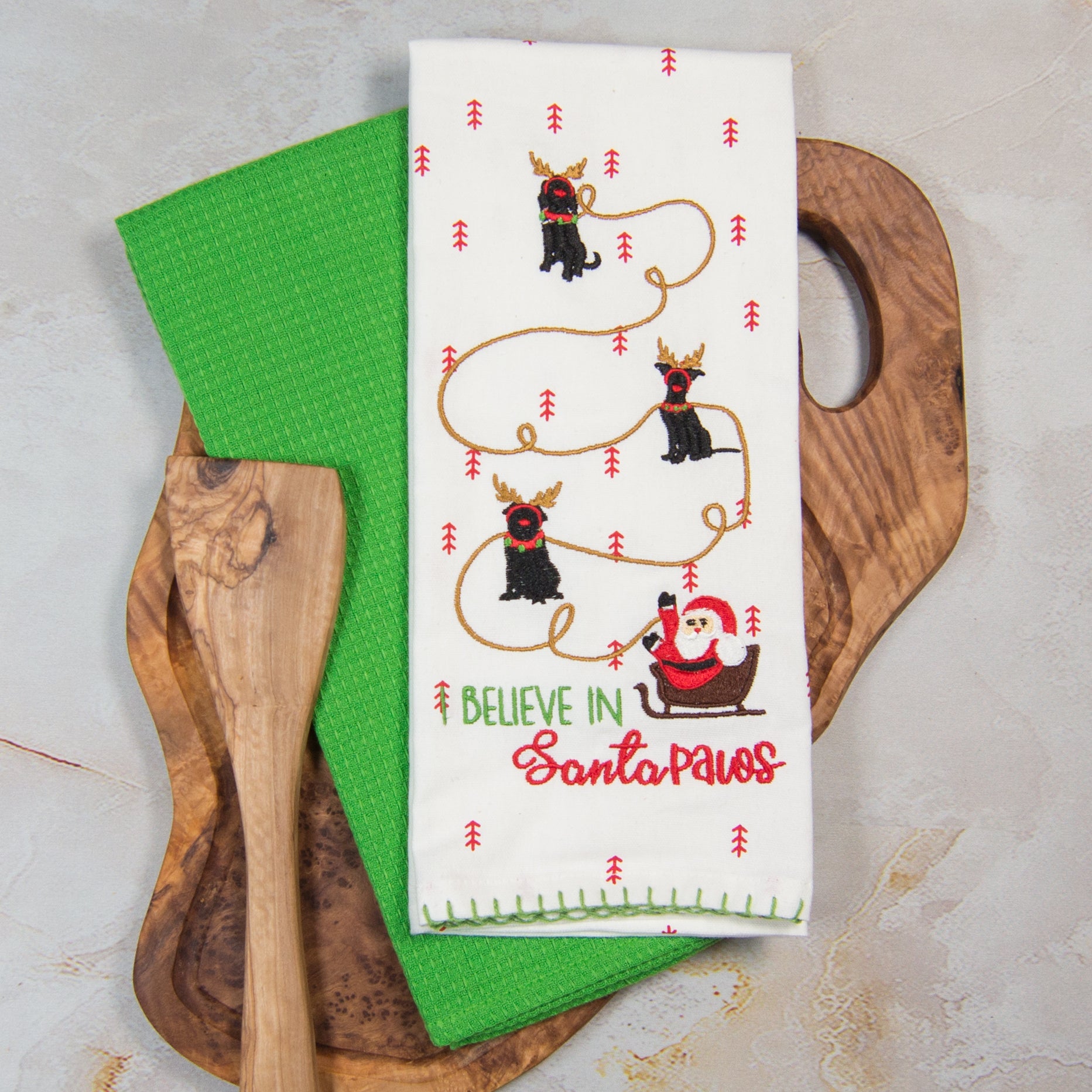 Tea Towel Set of 2 - Santa Paws
