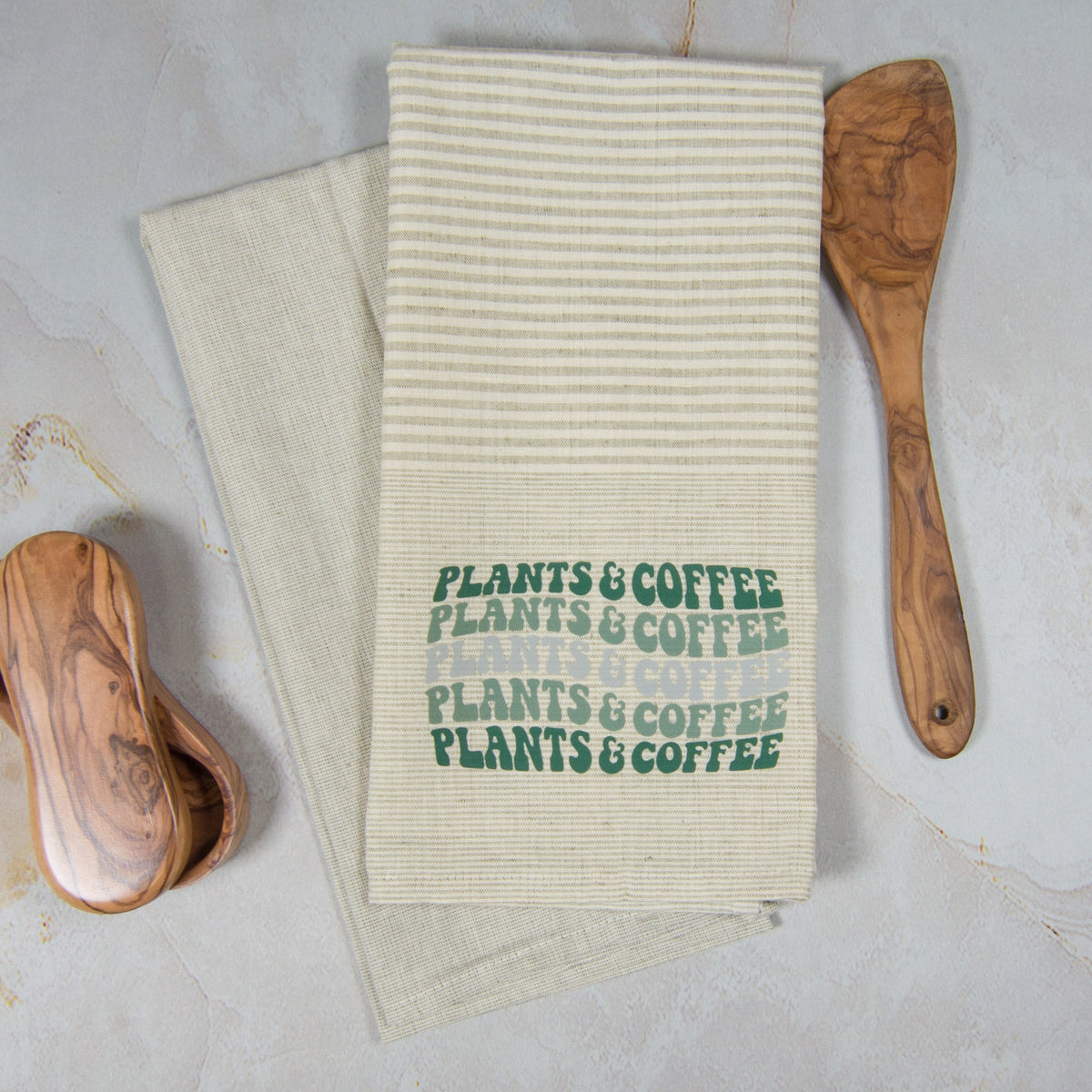 Tea Towel Set of 2 - Plants and Coffee