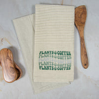 Tea Towel Set of 2 - Plants and Coffee