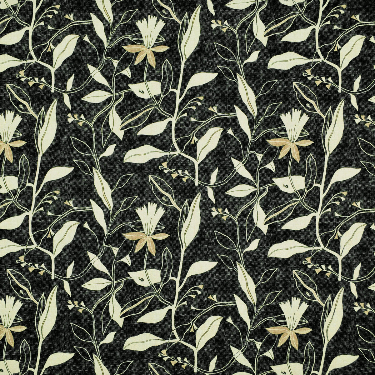 P/K Lifestyles Daffodil Garden - Coal 140162 Fabric Swatch