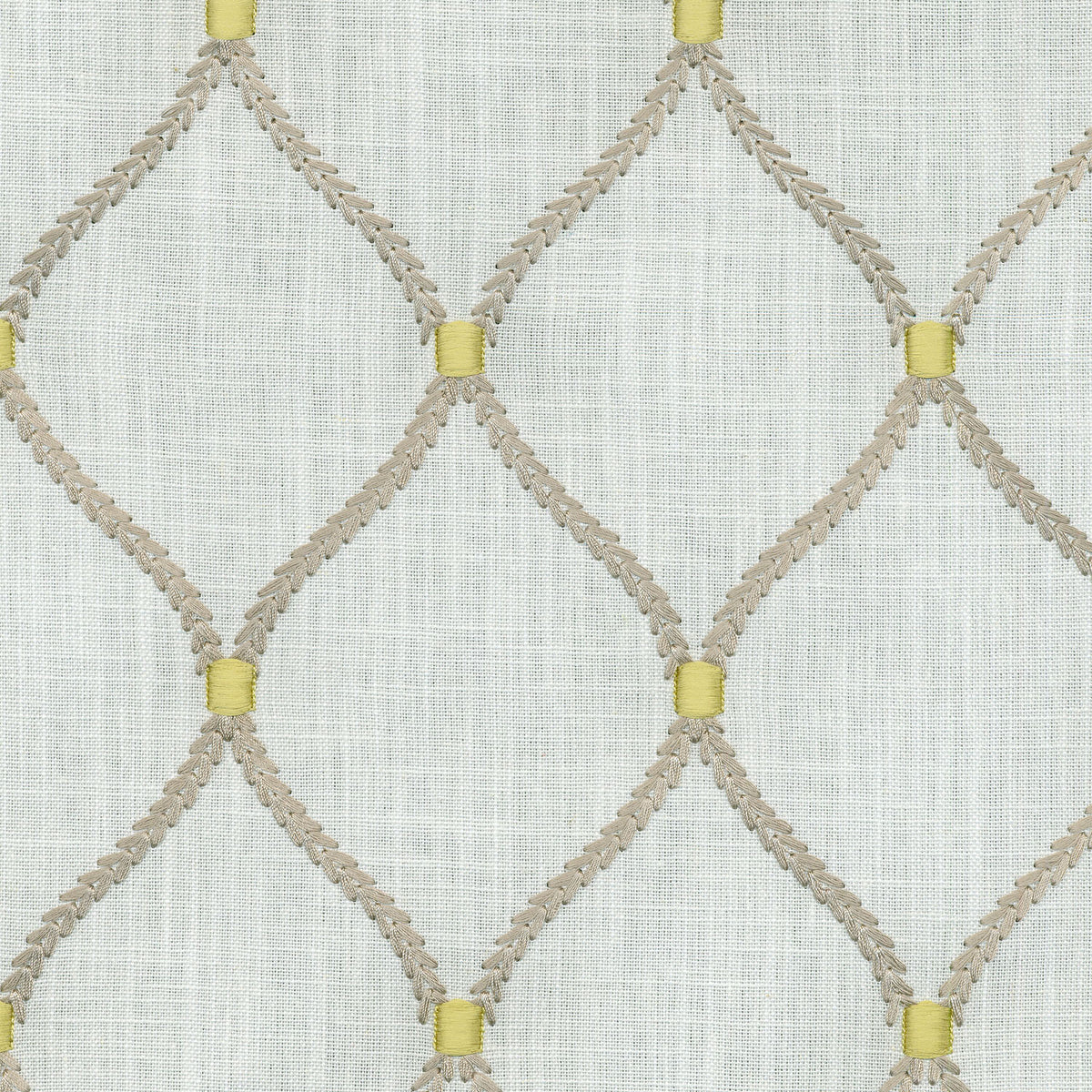 Williamsburg Deane Embroidery - Smoke 700090 Fabric Swatch