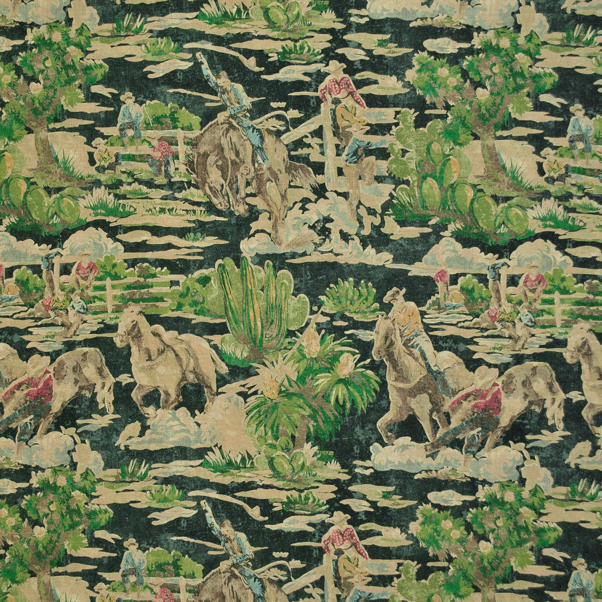 P/K Lifestyles First Rodeo - Denim 472882 Upholstery Fabric