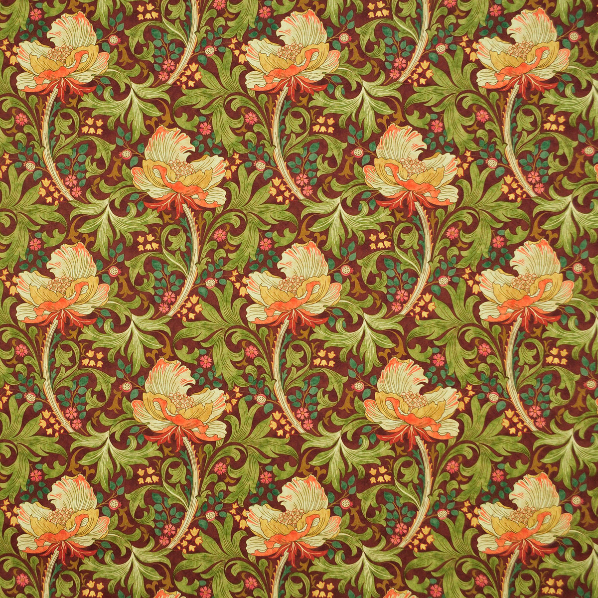P/K Lifestyles Floral Fete - Raisin 481211 Fabric Swatch
