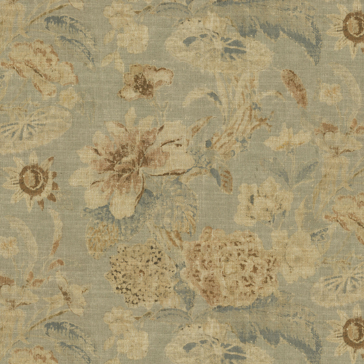 P/K Lifestyles Floral Offerings - Pewter 472663 Fabric Swatch