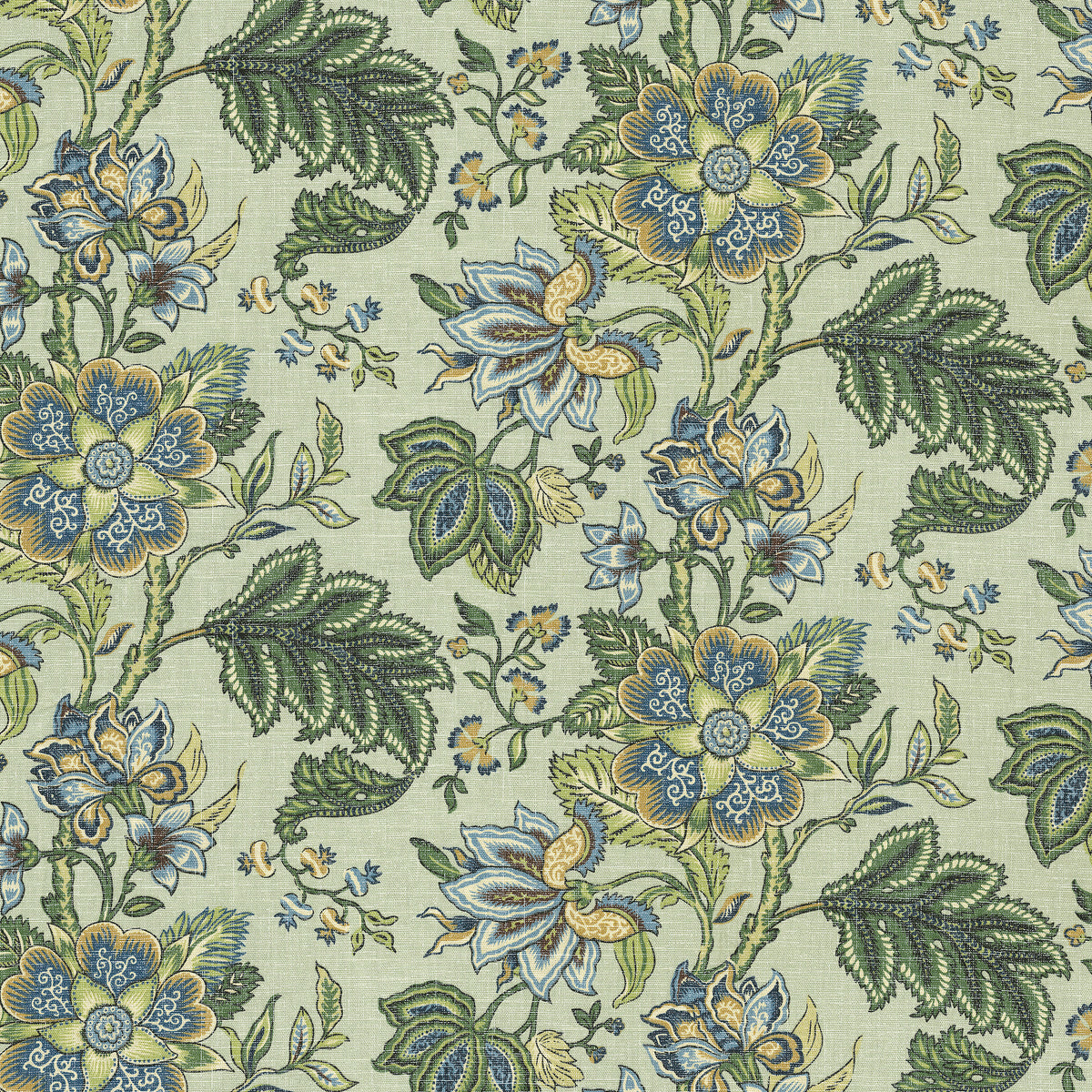 P/K Lifestyles Flowering - Seamist 412411 Upholstery Fabric