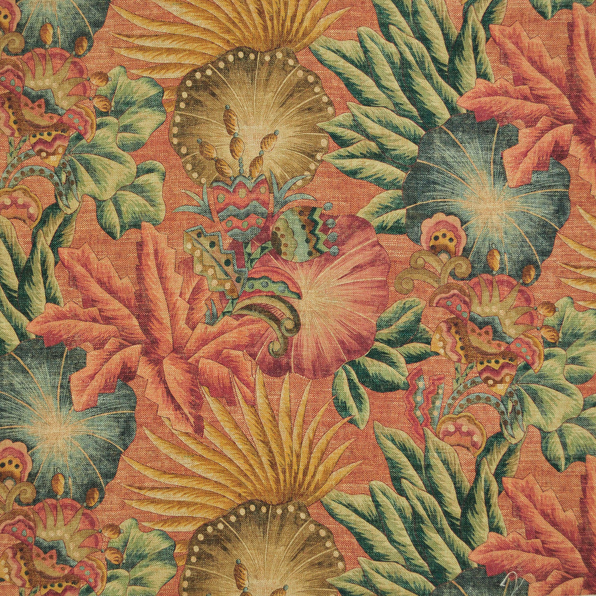 P/K Lifestyles Folkorico - Sangria 472830 Upholstery Fabric
