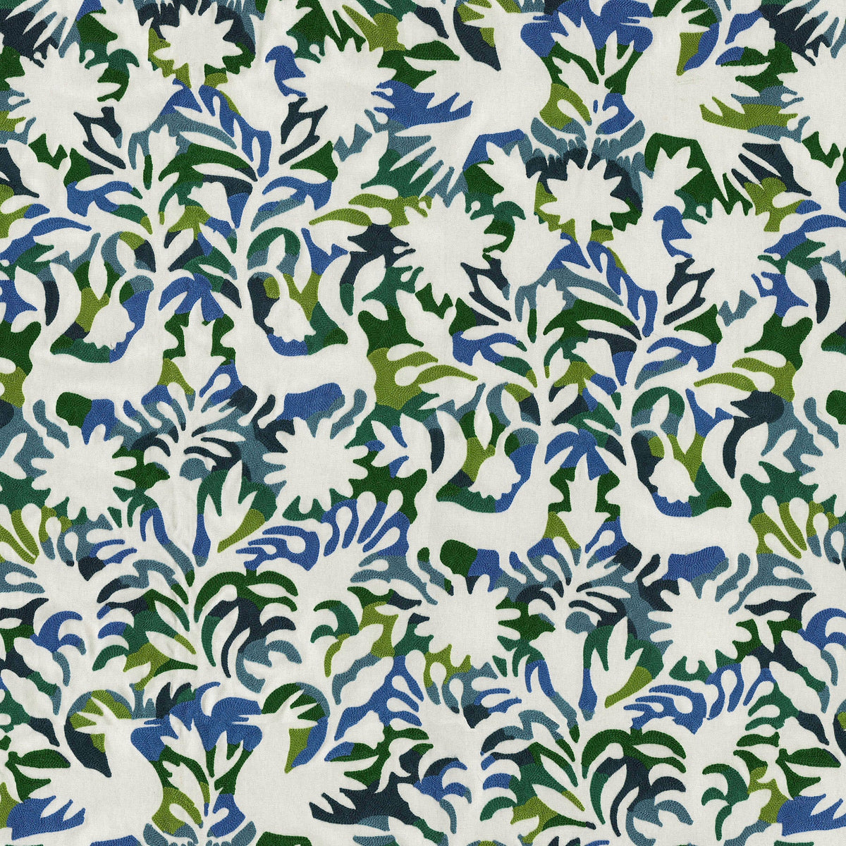 P/K Lifestyles Free Spirit Embroidery - Tropics 470581 Fabric Swatch