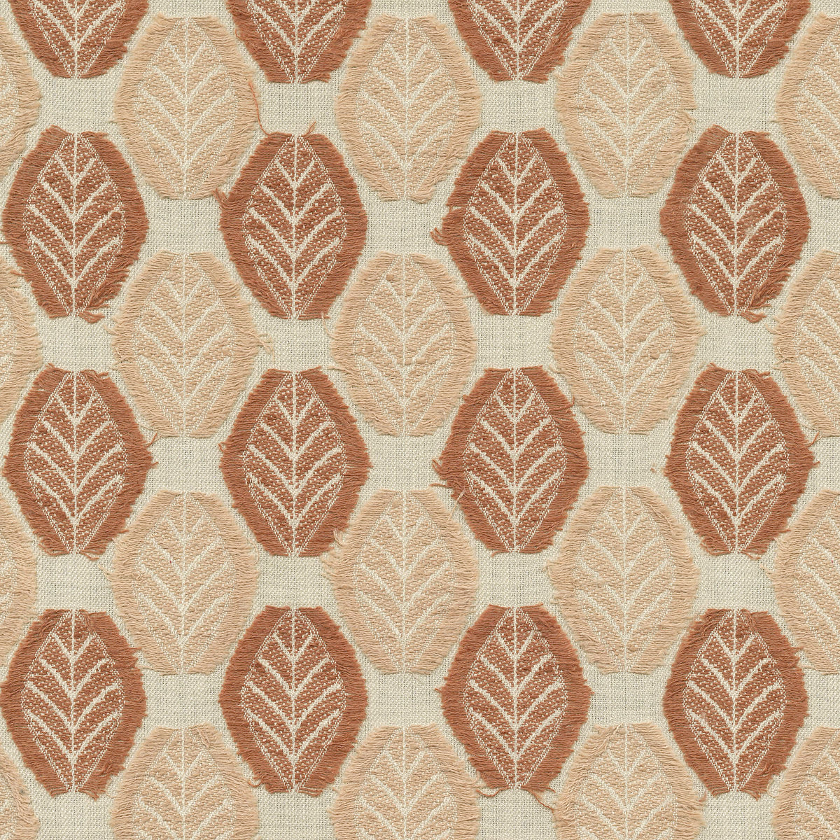 P/K Lifestyles Fringe Leaf - Cameo 470832 Fabric Swatch