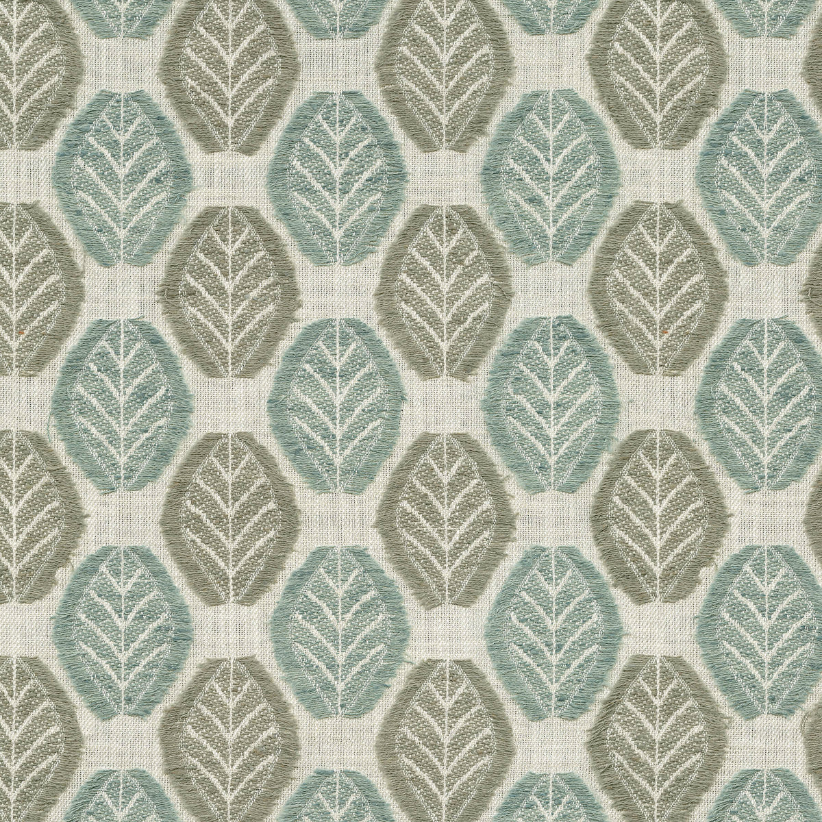 P/K Lifestyles Fringe Leaf - Spa 470831 Tela de tapicería