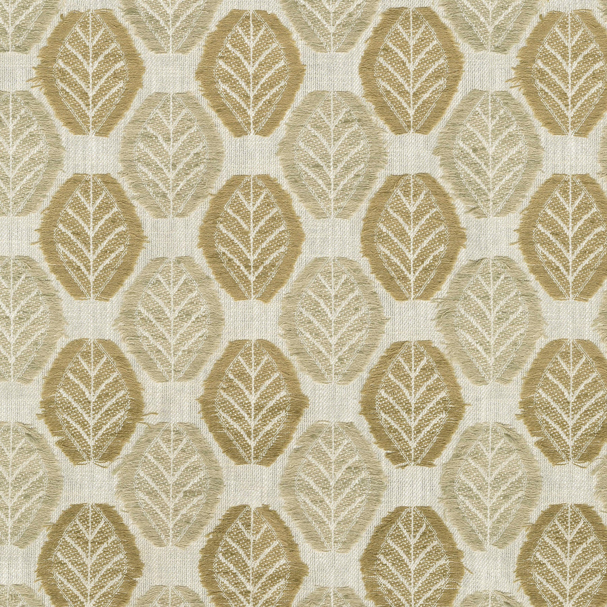 P/K Lifestyles Fringe Leaf - Blé 470833 Échantillon de tissu