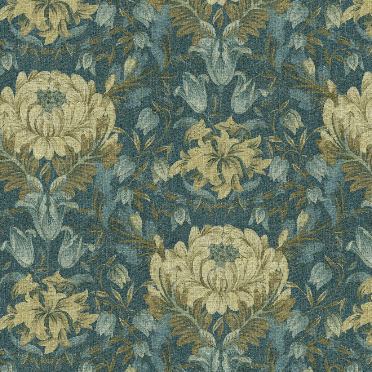 P/K Lifestyles Garden Ornament - Indigo 472701 Fabric Swatch