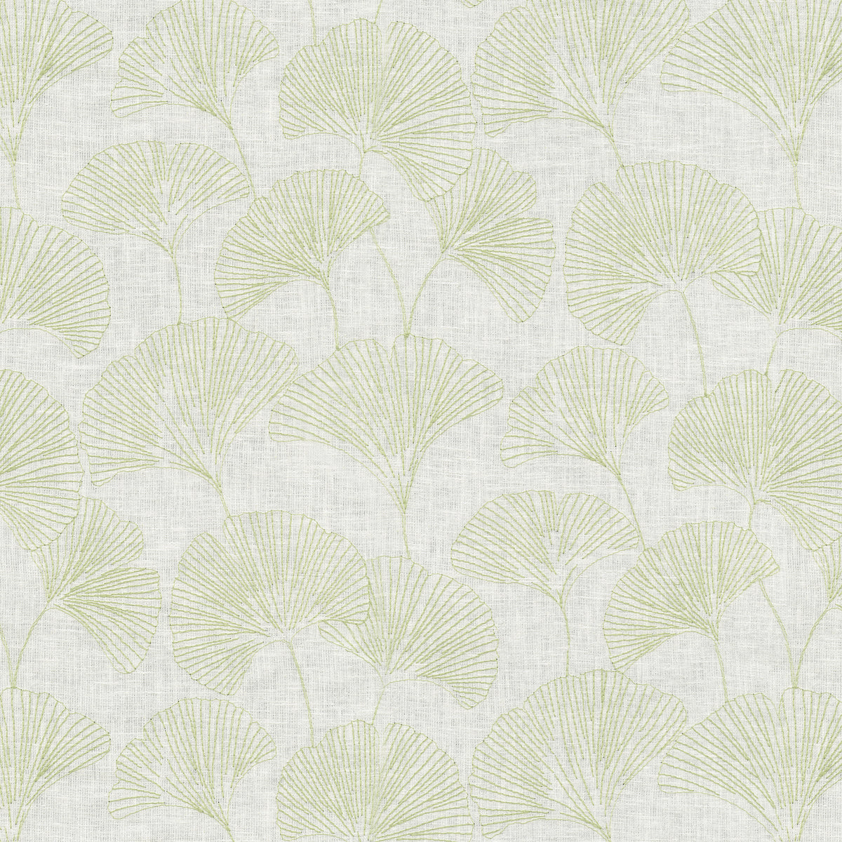 P/K Lifestyles Ginkgo Embroidery - Willow 471121 Fabric Swatch
