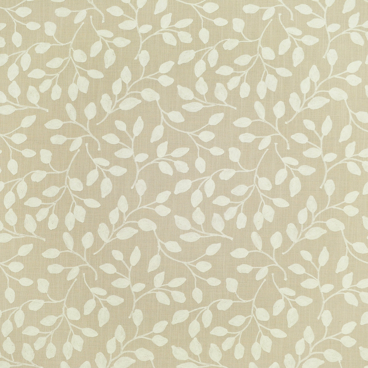 P/K Lifestyles Jayden Vine Embroidery - Dune 473102 Upholstery Fabric