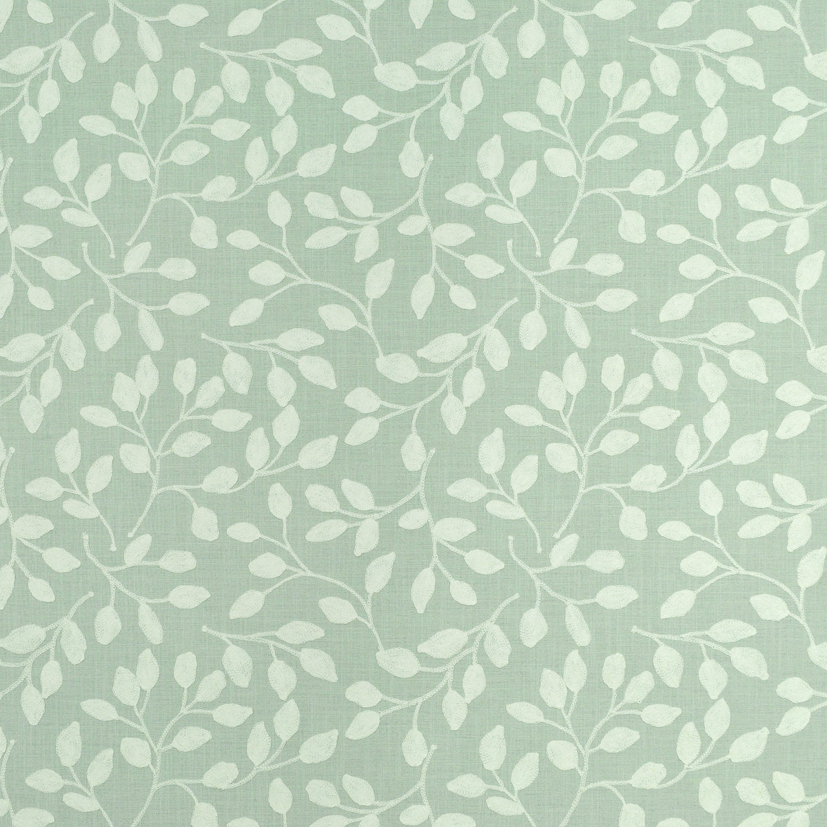 P/K Lifestyles Jayden Vine Embroidery - Mist 473101 Fabric Swatch