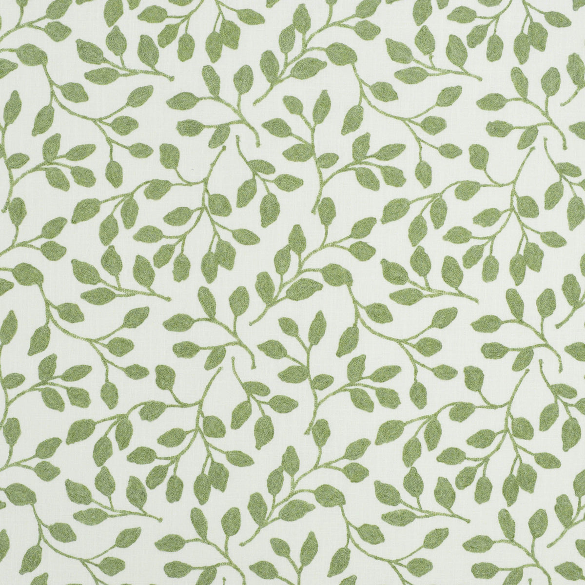 P/K Lifestyles Jayden Vine Embroidery - Stem 473100 Fabric Swatch