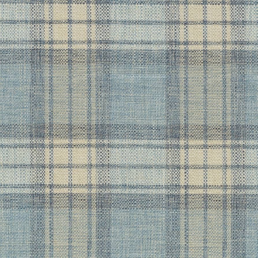 CLOSEOUT Waverly Kintyre Plaid - Caspian 654612 Upholstery Fabric 1 YD CUT