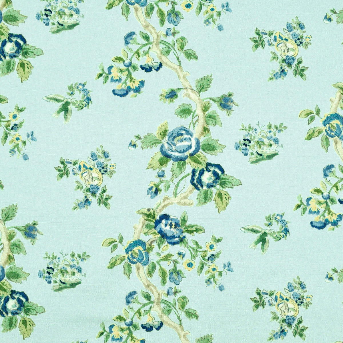 P/K Lifestyles La Roseraie - Washed Denim 481152 Fabric Swatch