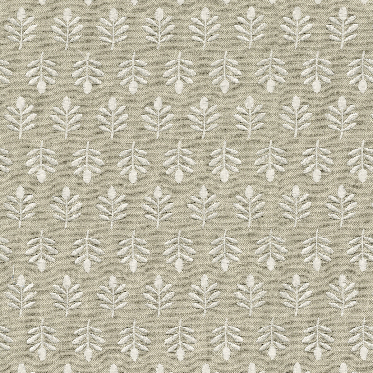P/K Lifestyles Laurel Embroidery - Linen 411831 Fabric Swatch
