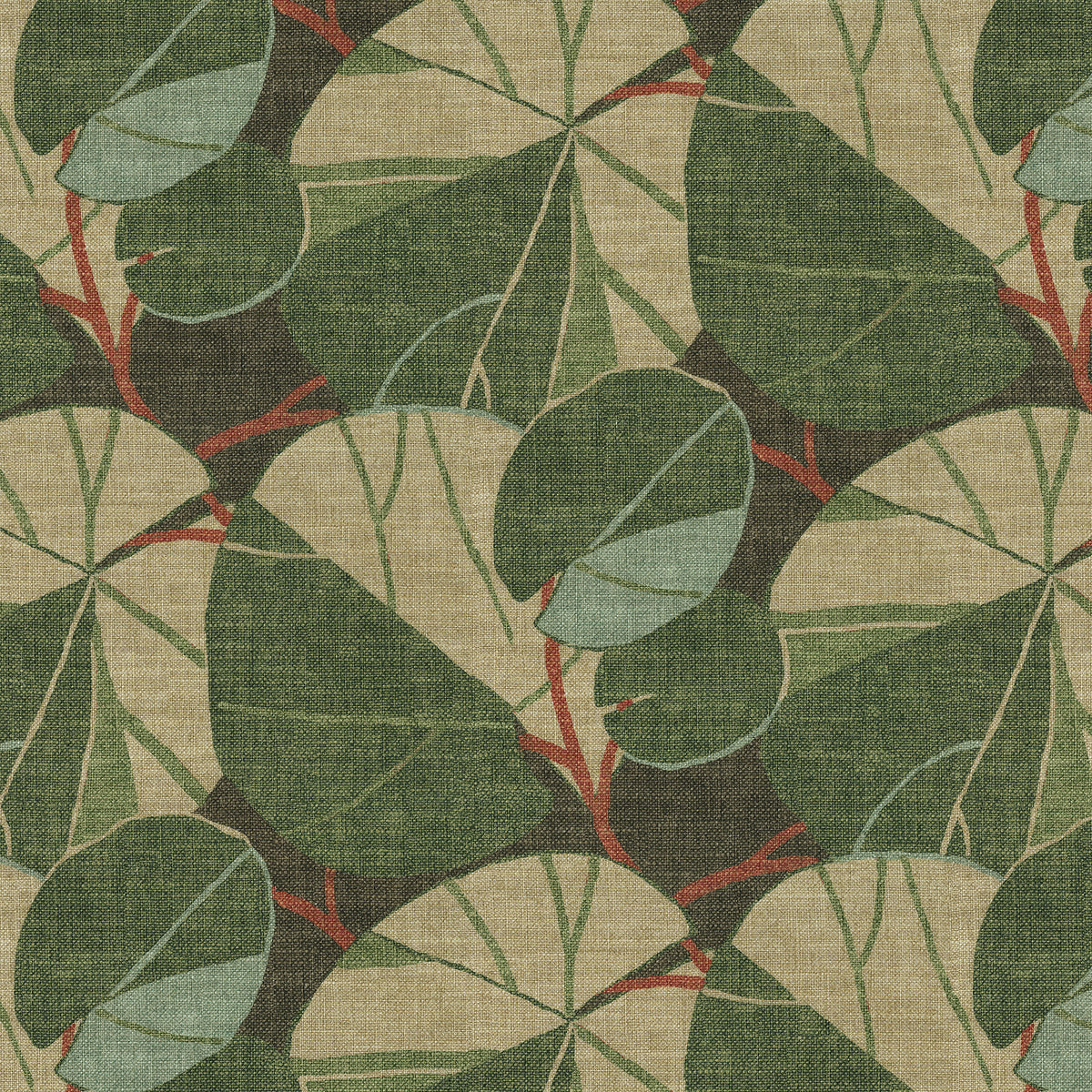 P/K Lifestyles Leafy Place - Grasshopper 471790 Fabric Swatch