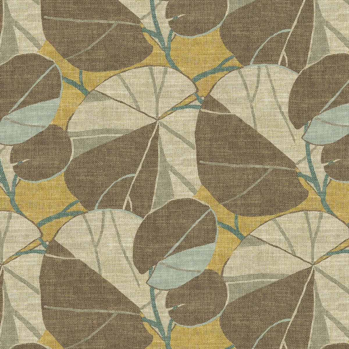 P/K Lifestyles Leafy Place - Jonquil 471792 Fabric Swatch
