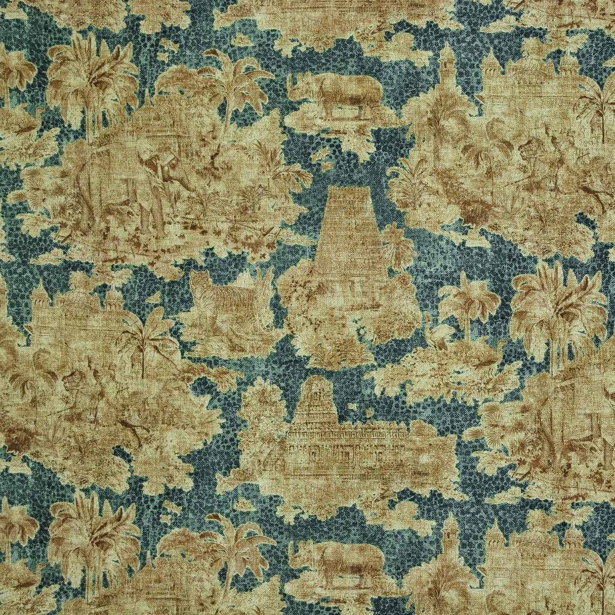 Villa D'Ascoli Madras Toile - Evening Sky 570201 Upholstery Fabric