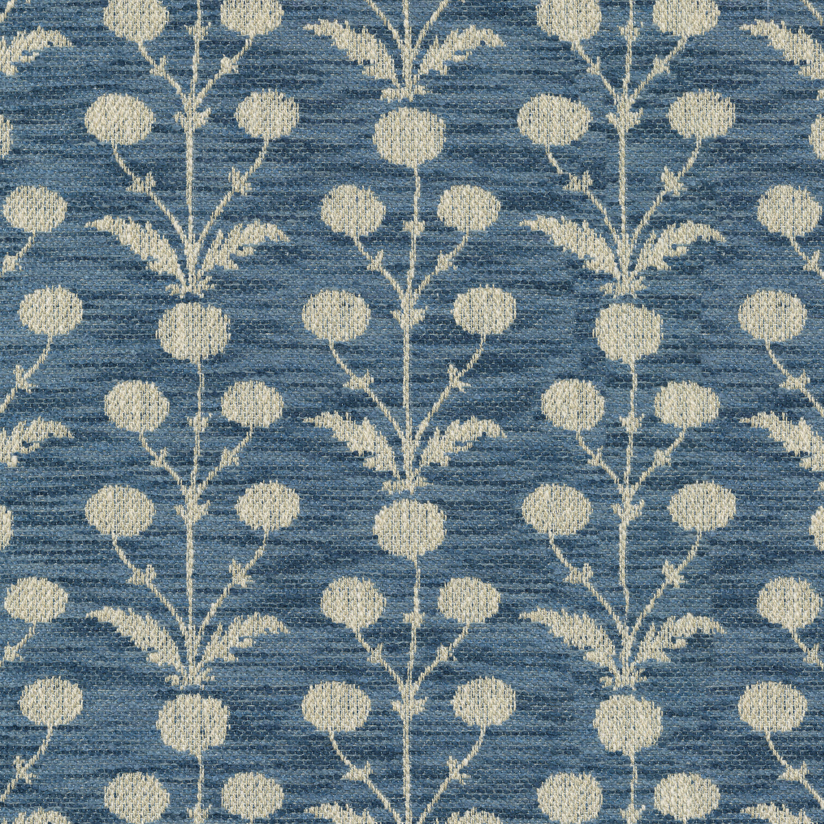 Villa D'Ascoli Mughal Blooms - Indigo 570010 Fabric Swatch