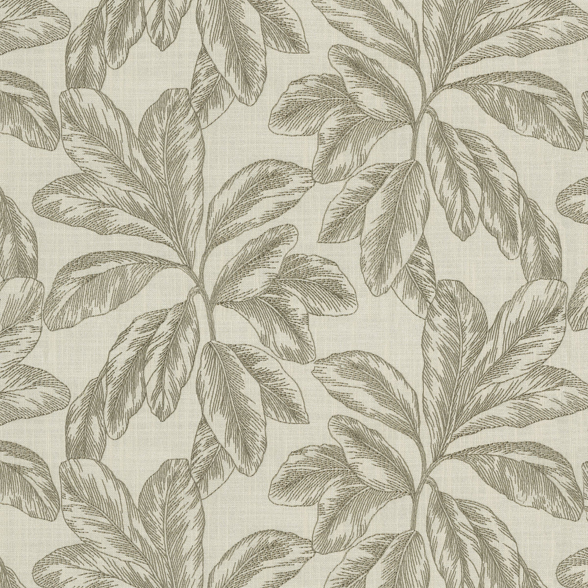 P/K Lifestyles Paradise Embroidery - Sepia 472133 Fabric Swatch