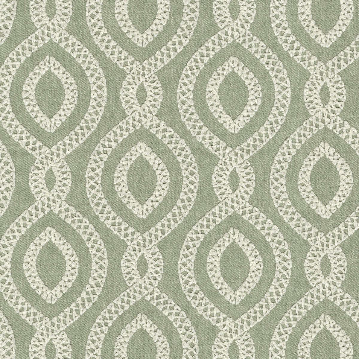 P/K Lifestyles Pavilion Embroidery - Aloe 471284 Upholstery Fabric